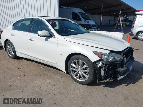 2017 Infiniti Q50 3.0t Premium with VIN JN1EV7AP0HM735273, listed as a IAAI auction lot 41974059 with 82,824 mi miles. Bid and sale history available at carsss.com. Image 1.