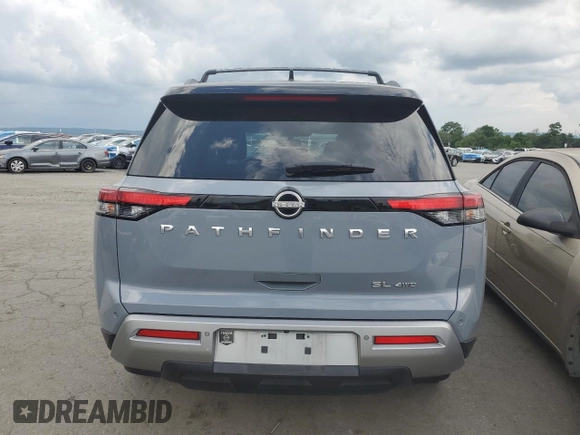 2022 Nissan Pathfinder SL with VIN 5N1DR3CC3NC205330, listed as a Copart auction lot 64749205 with 38,059 mi miles and Salvage title. Bid and sale history available at DreamBid. Image 6.