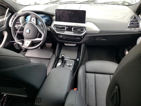 2022 BMW X4 xDrive30i with VIN 5UX33DT09N9J72228, listed as a Copart auction lot 57363773 with 0 mi miles. Bid and sale history available at carsss.com. Image 8.