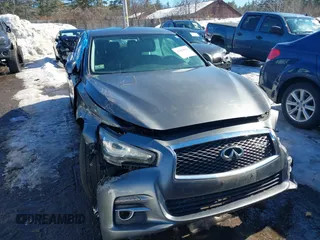 2015 Infiniti Q50 with VIN JN1BV7AR4FM407078, listed as a IAAI auction lot 41680093 with 122,666 mi miles. Bid and sale history available at carsss.com. Image 11.