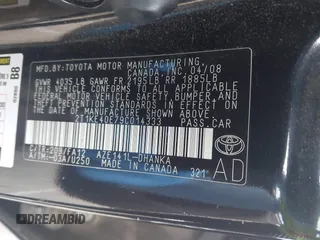 2009 Toyota Matrix S z VIN 2T1KE40E79C014333, wystawiony jako IAAI lot #42207936 z przebiegiem 186 376 mil mil oraz . Historia ofert i sprzedaży dostępna na DreamBid. Obrazek 9.