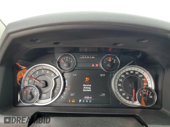 2018 Ram 2500 Big Horn with VIN 3C6UR5DL6JG218053, listed as a Copart auction lot 52291275 with 97,426 mi miles and Salvage title. Bid and sale history available at DreamBid. Image 9.