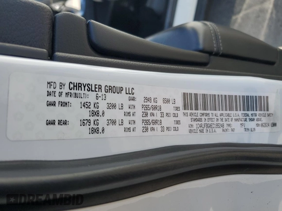 2014 Jeep Grand Cherokee Limited z VIN 1C4RJFBG0EC195248, wystawiony jako Copart lot #56353095 z przebiegiem 101 133 mil mil oraz Szkoda całkowita • Salvage title. Historia ofert i sprzedaży dostępna na DreamBid. Obrazek 13.