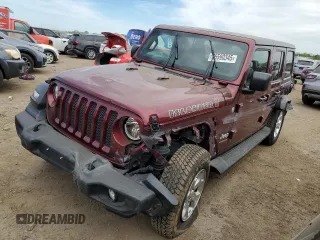 2021 Jeep Wrangler Unlimited Freedom with VIN 1C4HJXDN0MW580075, listed as a Copart auction lot 56590345 with 53,413 mi miles and Salvage title. Bid and sale history available at DreamBid. Image 1.