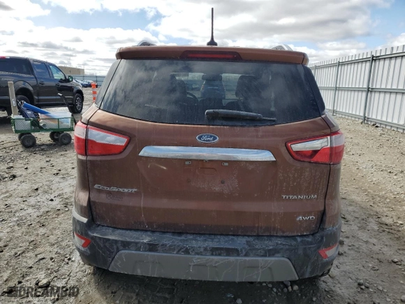 2019 Ford EcoSport Titanium with VIN MAJ6S3KL6KC289695, listed as a Copart auction lot 50129215 with 123,315 mi miles and Non Repairable. Bid and sale history available at carsss.com. Image 6.