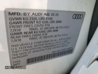 2023 Audi Q3 S line Premium with VIN WA1DECF38P1102974, listed as a IAAI auction lot 42852727 with 45,357 mi miles and . Bid and sale history available at DreamBid. Image 1.