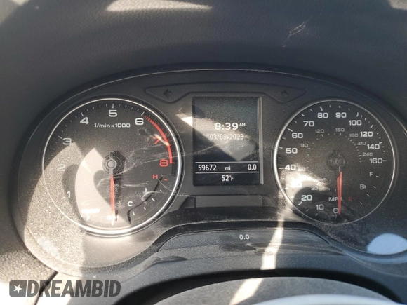2016 Audi A3 1.8T Premium with VIN WAUA7GFF9G1028188, listed as a Copart auction lot 41716143 with 59,672 mi miles. Bid and sale history available at carsss.com. Image 9.