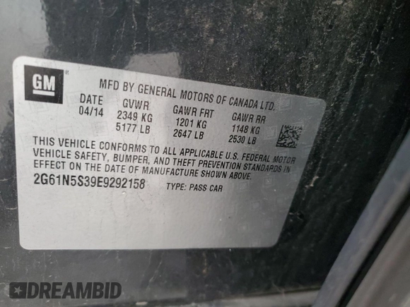 2014 Cadillac XTS Luxury with VIN 2G61N5S39E9292158, listed as a Copart auction lot 87945195 with 157,487 mi miles and Clean title. Bid and sale history available at DreamBid. Image 13.