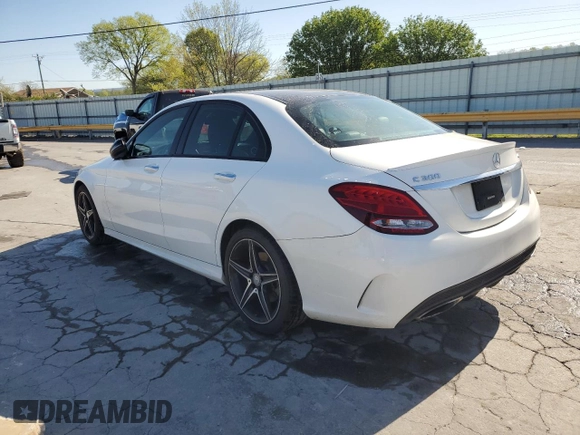 2017 Mercedes-Benz C 300 with VIN WDDWF4KB8HR214942, listed as a Copart auction lot 53439155 with 112,240 mi miles and Salvage Title. Bid and sale history available at carsss.com. Image 2.