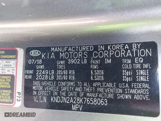 2019 Kia Soul with VIN KNDJN2A28K7658063, listed as a IAAI auction lot 41373746 with 75,161 mi miles. Bid and sale history available at carsss.com. Image 9.