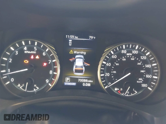 2019 Infiniti Q50 Luxe z VIN JN1EV7AR8KM594171, wystawiony jako IAAI lot #42428037 z przebiegiem 70 086 mil mil oraz . Historia ofert i sprzedaży dostępna na DreamBid. Obrazek 7.