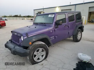 2018 Jeep Wrangler JK Unlimited Sport S with VIN 1C4BJWDG2JL837817, listed as a Copart auction lot 71153094 with 74,396 mi miles and Salvage Title. Bid and sale history available at carsss.com. Image 1.