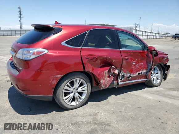 2010 Lexus RX 450h with VIN JTJZB1BA5A2400054, listed as a Copart auction lot 63348865 with 177,153 mi miles and Salvage title. Bid and sale history available at DreamBid. Image 3.