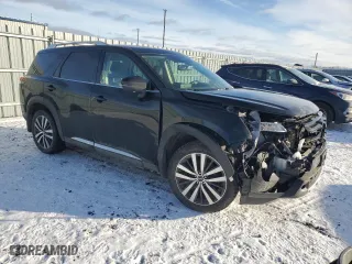 2022 Nissan Pathfinder Platinum with VIN 5N1DR3DF6NC224561, listed as a Copart auction lot 87052854 with 75,233 mi miles and Salvage Title. Bid and sale history available at carsss.com. Image 4.