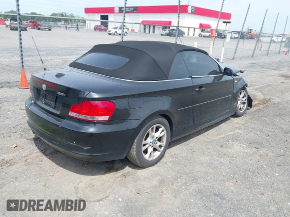 2008 BMW 1 Series 128i with VIN WBAUN13548VH79563, listed as a IAAI auction lot 42186957 with 154,400 mi miles and . Bid and sale history available at carsss.com. Image 4.