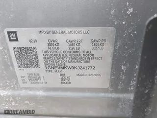 2019 Chevrolet Traverse LT Cloth with VIN 1GNEVMKW0KJ241772, listed as a IAAI auction lot 41724207 with 122,304 mi miles. Bid and sale history available at carsss.com. Image 9.