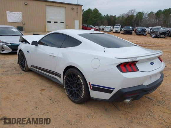2024 Ford Mustang GT with VIN 1FA6P8CF1R5428590, listed as a IAAI auction lot 41791699 with 9,728 mi miles. Bid and sale history available at carsss.com. Image 3.