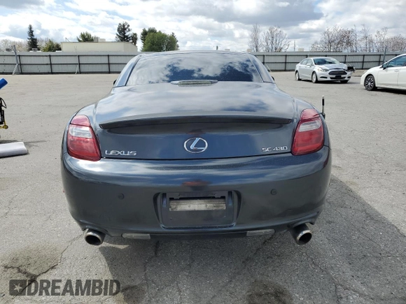 2006 Lexus SC 430 с VIN JTHFN48Y069004677, выставлен на аукционе Copart как лот 49506205 с пробегом 136 071 миль миль и Списание • Salvage title. История ставок и продаж доступна на DreamBid. Изображение 6.