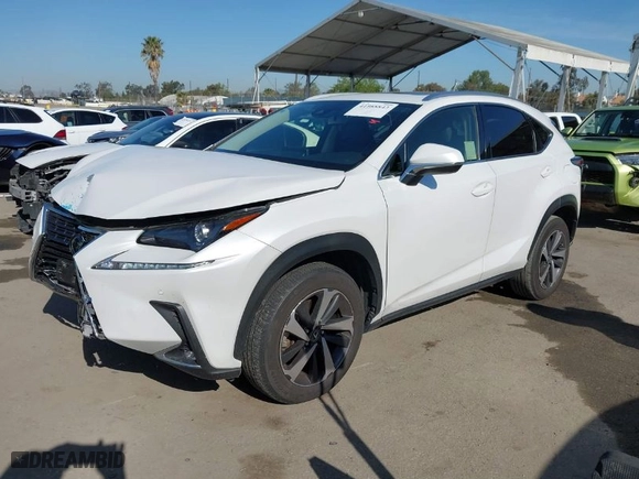 2020 Lexus NX with VIN JTJDARBZ4L5007813, listed as a IAAI auction lot 41988843 with 53,298 mi miles. Bid and sale history available at carsss.com. Image 2.