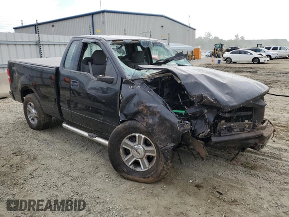 2005 Ford F-150 XL with VIN 1FTRF12W95NC02813, listed as a Copart auction lot 50730425 with Not provided miles and Salvage title. Bid and sale history available at DreamBid. Image 4.