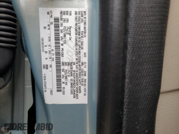 2013 Ford Focus Electric with VIN 1FADP3R42DL264058, listed as a Copart auction lot 59331665 with 43,266 mi miles and Salvage title. Bid and sale history available at DreamBid. Image 12.