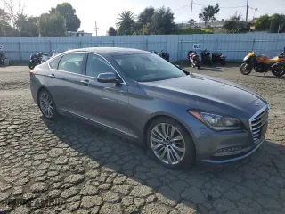 2015 Hyundai Genesis 5.0L with VIN KMHGN4JF0FU072937, listed as a Copart auction lot 47701725 with 57,081 mi miles and Salvage Title. Bid and sale history available at carsss.com. Image 4.