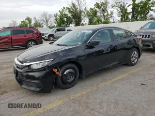 2017 Honda Civic LX with VIN 19XFC2F51HE033270, listed as a Copart auction lot 53143385 with 56,311 mi miles and Salvage Title. Bid and sale history available at DreamBid. Image 1.