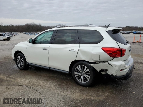2017 Nissan Pathfinder SV z VIN 5N1DR2MN0HC606932, wystawiony jako Copart lot #44925615 z przebiegiem 127 566 mil mil oraz Szkody całkowita. Historia ofert i sprzedaży dostępna na DreamBid. Obrazek 2.