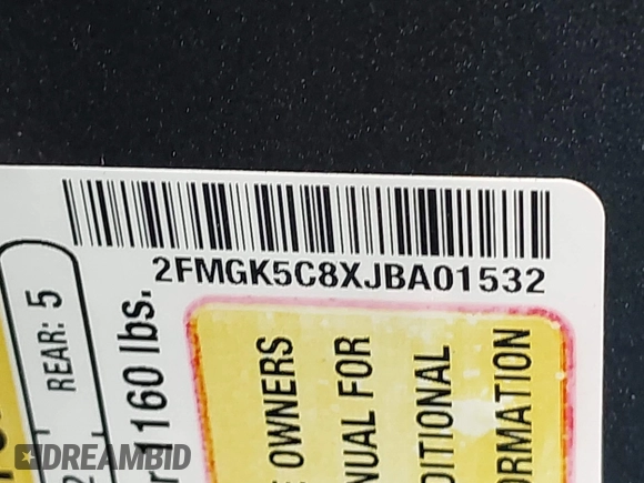 2018 Ford Flex SEL z VIN 2FMGK5C8XJBA01532, wystawiony jako IAAI lot #42169825 z przebiegiem 112 715 mil mil oraz . Historia ofert i sprzedaży dostępna na DreamBid. Obrazek 9.
