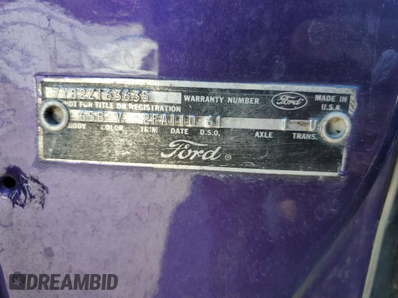 1967 Ford Thunderbird with VIN 7Y82Z163635, listed as a Copart auction lot 74756614 with 1,079 mi miles and Clean Title. Bid and sale history available at DreamBid. Image 14.