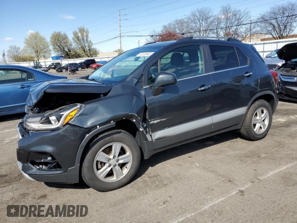 2018 Chevrolet Trax LT with VIN 3GNCJPSB5JL155205, listed as a Copart auction lot 52335945 with 91,452 mi miles and Salvage Title. Bid and sale history available at carsss.com. Image 1.