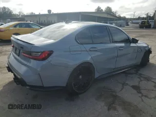 2022 BMW M3 Competition xDrive with VIN WBS43AY09NFM97744, listed as a Copart auction lot 72728864 with 7,724 mi miles and Salvage title. Bid and sale history available at DreamBid. Image 3.
