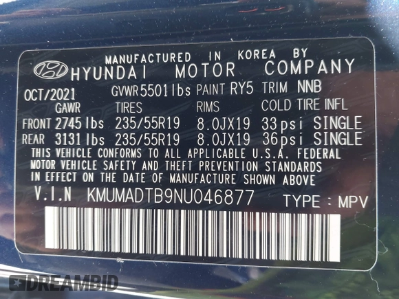 2022 Genesis GV70 2.5T с VIN KMUMADTB9NU046877, выставлен на аукционе IAAI как лот 41821199 с пробегом 28 546 миль миль и . История ставок и продаж доступна на DreamBid. Изображение 9.