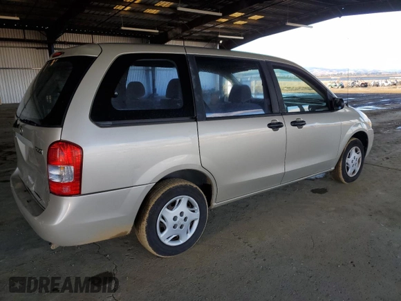 2000 Mazda MPV DX with VIN JM3LW28G8Y0142883, listed as a Copart auction lot 82633154 with 161,196 mi miles and Salvage title. Bid and sale history available at DreamBid. Image 3.