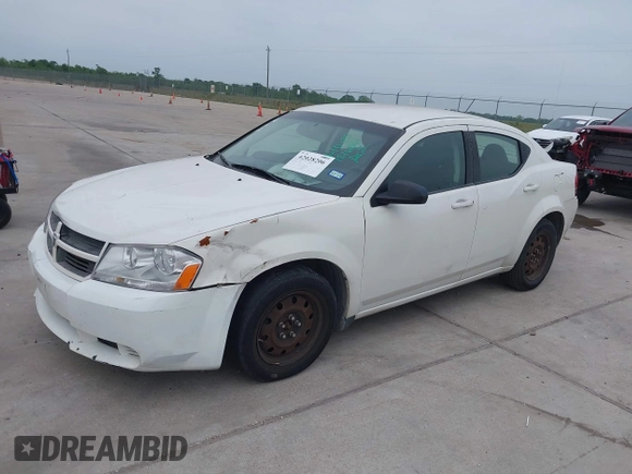 2010 Dodge Avenger SXT with VIN 1B3CC4FB4AN121656, listed as a IAAI auction lot 42028206 with 283,457 mi miles. Bid and sale history available at carsss.com. Image 2.