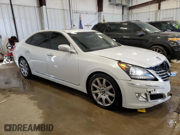 2011 Hyundai Equus Signature with VIN KMHGH4JF5BU041779, listed as a Copart auction lot 42225125 with 100,403 mi miles and Salvage title. Bid and sale history available at DreamBid. Image 4.