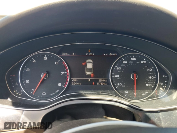 2013 Audi A6 Premium Plus with VIN WAUGFAFC9DN053872, listed as a Copart auction lot 54935735 with 117,804 mi miles and Clean title. Bid and sale history available at DreamBid. Image 9.