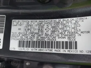 2014 Toyota Tacoma PreRunner with VIN 3TMJU4GN5EM167783, listed as a IAAI auction lot 42031603 with 179,574 mi miles and . Bid and sale history available at DreamBid. Image 9.