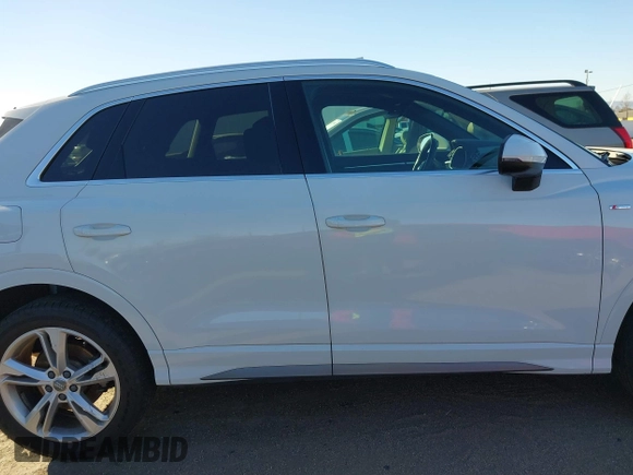 2020 Audi Q3 S line Premium Plus with VIN WA1EECF36L1103748, listed as a IAAI auction lot 41368428 with 21,155 mi miles and . Bid and sale history available at DreamBid. Image 14.