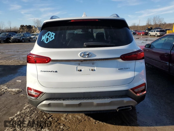 2020 Hyundai Santa Fe Limited with VIN 5NMS5CAA6LH273208, listed as a Copart auction lot 87245304 with 57,534 mi miles and Salvage Title. Bid and sale history available at carsss.com. Image 6.