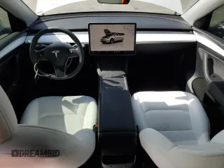 2024 Tesla Model Y Long Range with VIN 7SAYGDEE2RF090540, listed as a Copart auction lot 56684505 with 18,261 mi miles and Salvage title. Bid and sale history available at DreamBid. Image 8.