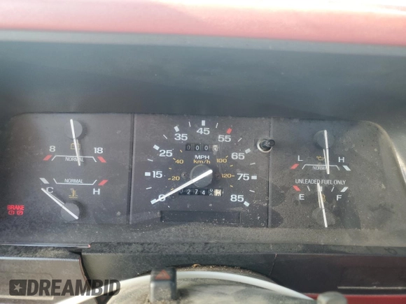 1992 Ford Ranger XL with VIN 1FTCR10A2NPA87898, listed as a Copart auction lot 53450505 with 2,748 mi miles and Salvage title. Bid and sale history available at DreamBid. Image 9.