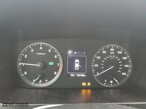 2017 Hyundai Sonata 2.4L with VIN 5NPE24AF6HH456173, listed as a Copart auction lot 45333625 with 130,158 mi miles and Salvage Title. Bid and sale history available at carsss.com. Image 9.