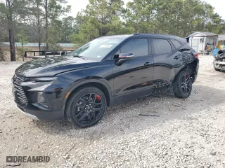 2022 Chevrolet Blazer LT with VIN 3GNKBDRS3NS189054, listed as a Copart auction lot 47196345 with 32,013 mi miles and Salvage Title. Bid and sale history available at carsss.com. Image 1.