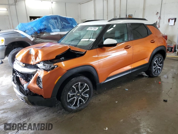 2022 Chevrolet TrailBlazer ACTIV with VIN KL79MVSL2NB063223, listed as a Copart auction lot 67947704 with 34,799 mi miles and Salvage Title. Bid and sale history available at DreamBid. Image 1.