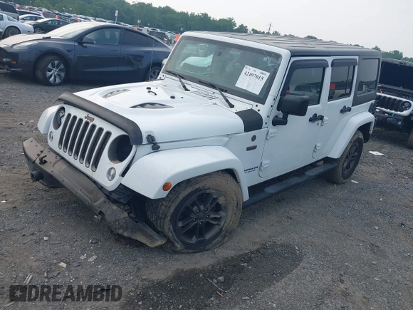 2017 Jeep Wrangler Unlimited Sahara with VIN 1C4HJWEG3HL505307, listed as a IAAI auction lot 42497015 with 92,790 mi miles and . Bid and sale history available at DreamBid. Image 17.