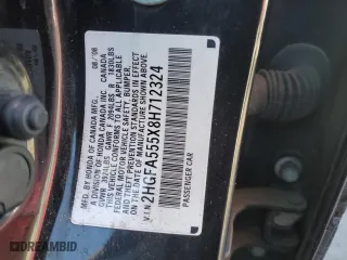 2008 Honda Civic Sdn Si with VIN 2HGFA555X8H712324, listed as a Copart auction lot 41826865 with 113,676 mi miles and Salvage Title. Bid and sale history available at carsss.com. Image 12.