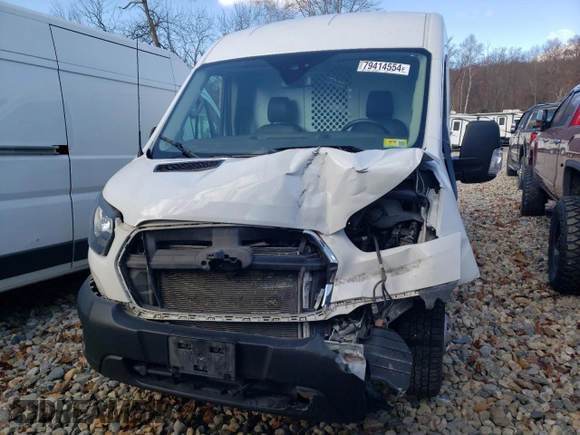 2020 Ford Transit Cargo with VIN 1FTBR2C87LKB75849, listed as a Copart auction lot 79414554 with 56,987 mi miles and Salvage Title. Bid and sale history available at carsss.com. Image 5.