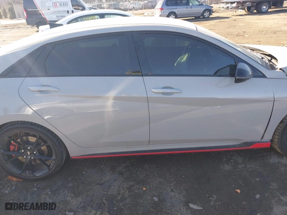 2025 Hyundai Elantra N with VIN KMHLW4DK9SU023797, listed as a IAAI auction lot 41433306 with 2,019 mi miles. Bid and sale history available at carsss.com. Image 13.