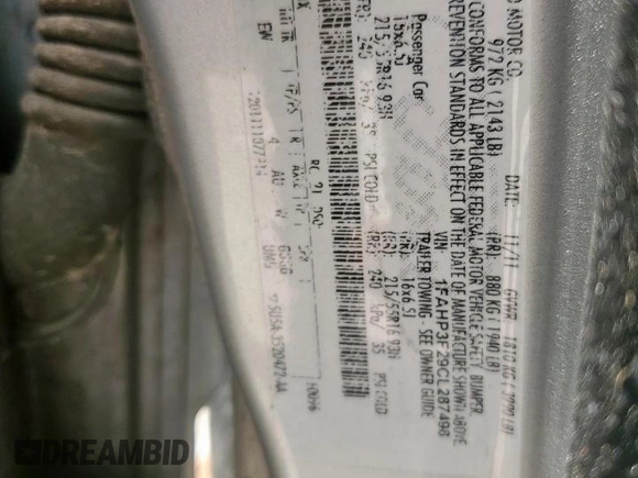 2012 Ford Focus SE with VIN 1FAHP3F29CL287498, listed as a Copart auction lot 61476855 with 139,801 mi miles and Salvage title. Bid and sale history available at DreamBid. Image 12.